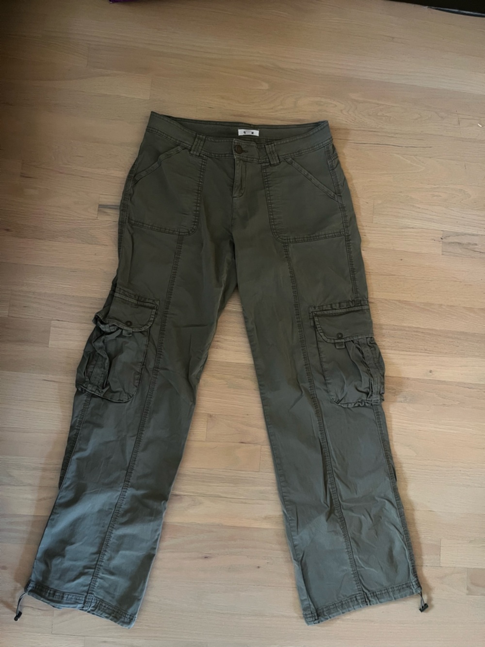 Garage Low Rise Dark Olive Utility Pants
